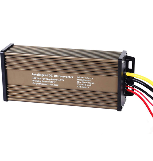 Pro Chaser DC-DC 72V 60V 48V Volt Voltage to 12V Step Down Voltage Reducer Regulator 360W 30A